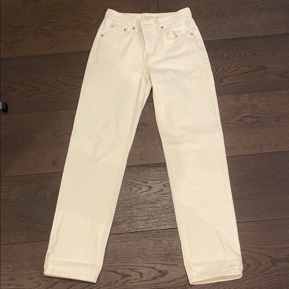 Levi's Cream Low Pro Straight Jeans
